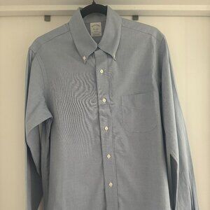 Brooks Brothers Light Blue Milano Fit button down shirt. Never worn. Size 15-35.